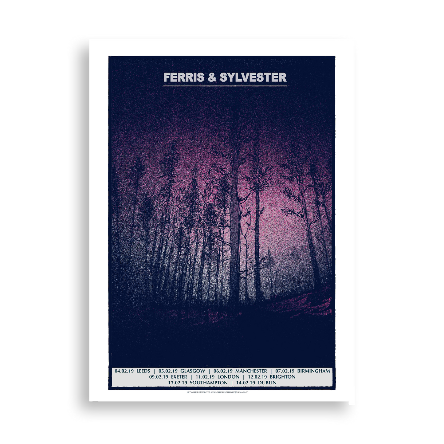 HANDPRINTED POSTER - SPRING TOUR 2019