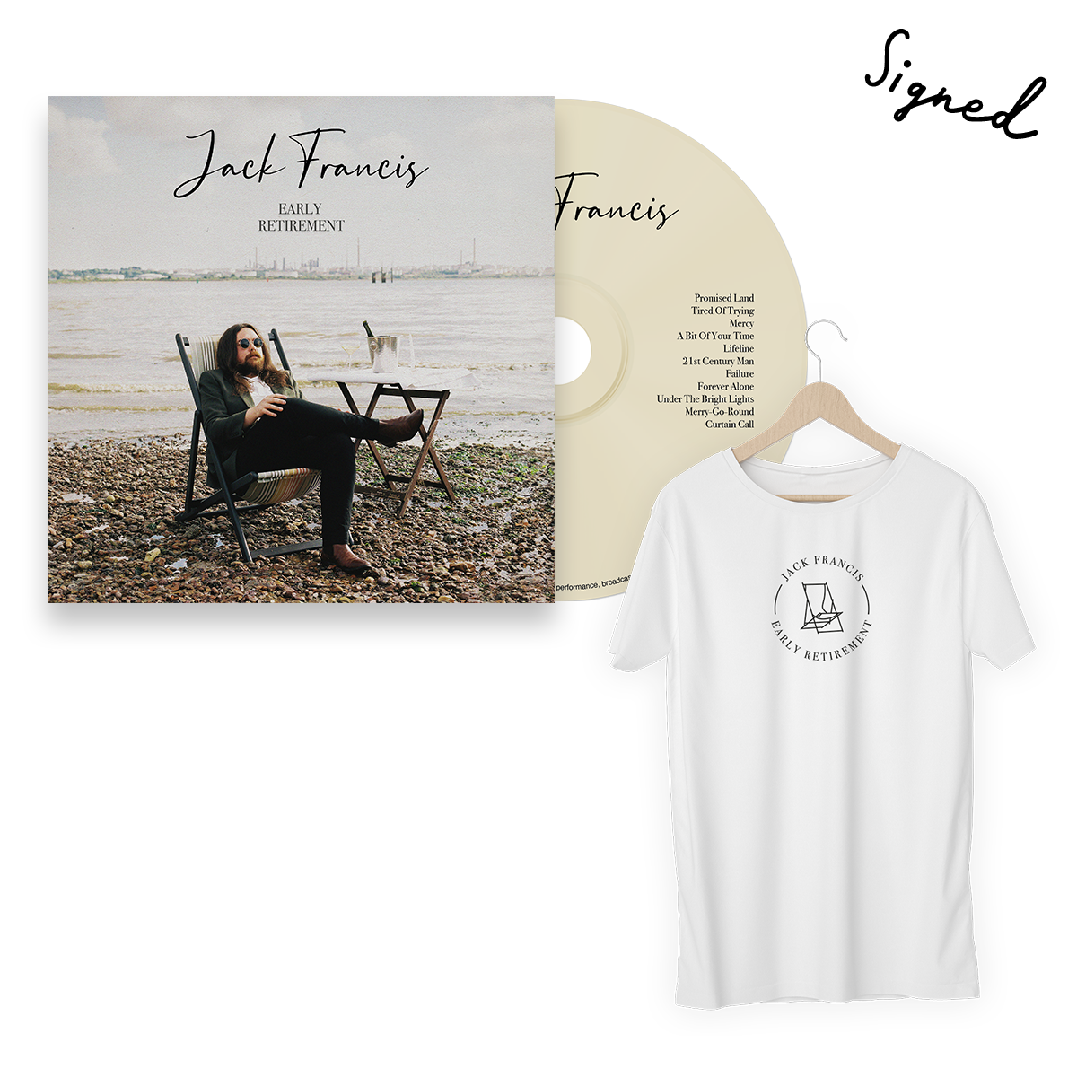 EARLY RETIREMENT SIGNED CD + T-SHIRT BUNDLE