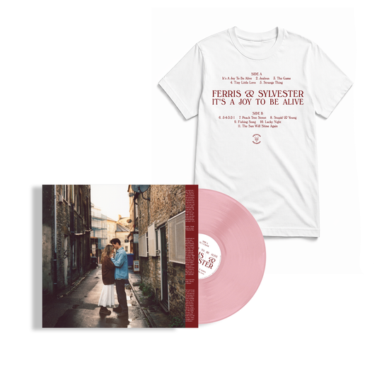 IT’S A JOY TO BE ALIVE VINYL / TRACK-LIST T-SHIRT BUNDLE