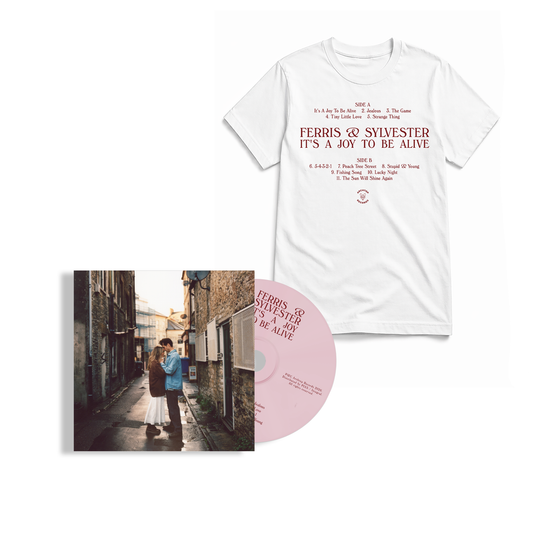 IT’S A JOY TO BE ALIVE CD / TRACK-LIST T-SHIRT BUNDLE